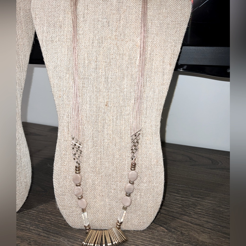 Noonday Necklace Light Pink And Vintage Gold